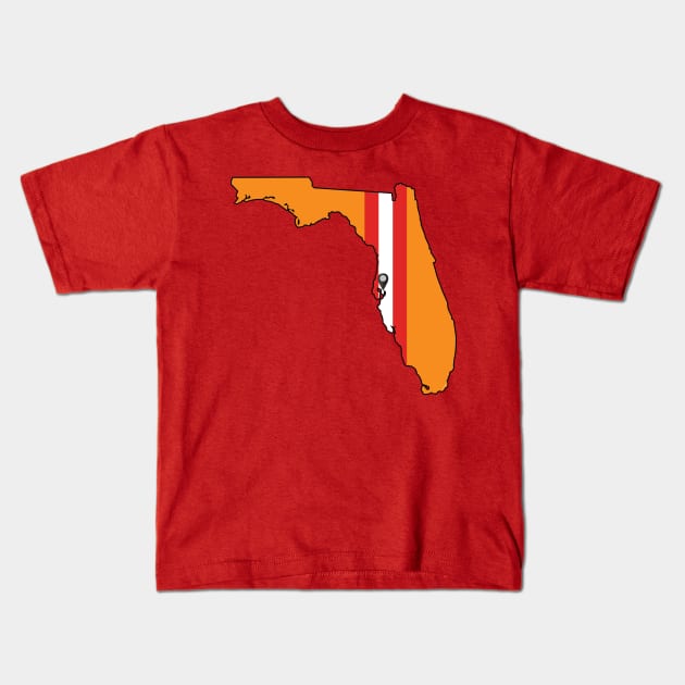 Tampa Bay Football (Throwback) Kids T-Shirt by doctorheadly